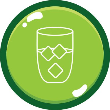 bir bardak su ikonu vektör çizimi tasarımı