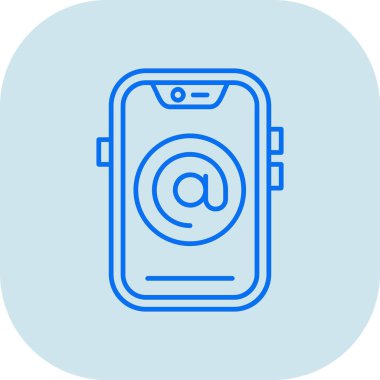 Posta sembolü vektör tasarımı illüstrasyonlu akıllı telefon