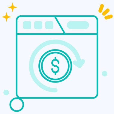 Para simgesi tasarım vektörü