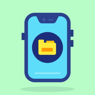 Smartphone Simgesi, vektör illüstrasyonu