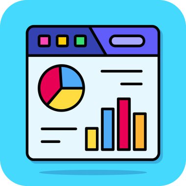 Çizelge. Web simgesi basit illüstrasyon