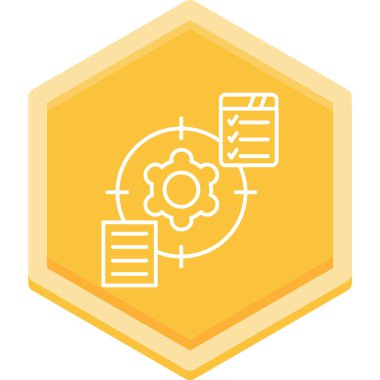 Veri analizi vektör satırı simgesi