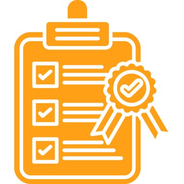 Kontrol listesi. Web simgesi basit illüstrasyon