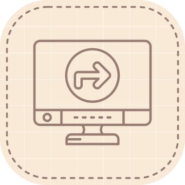 İnternet konseptinin web simgesi, vektör illüstrasyonu