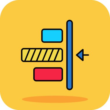 beyaz arkaplanda izole edilmiş bariyer simgesi ve vektör illüstrasyonu