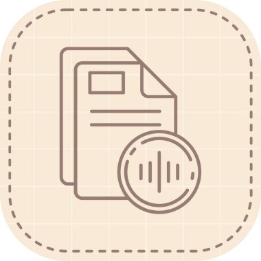 Bir belge dosya simgesinin vektör illüstrasyonu