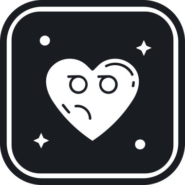 hüzünlü simge, vektör illüstrasyonu