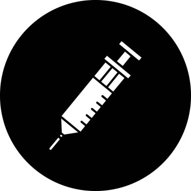 Şırınga ikonu. Vektör illüstrasyonu