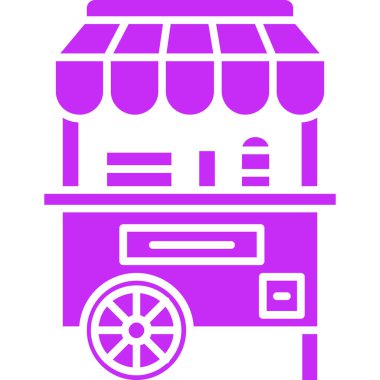 Yemek. Web simgesi basit illüstrasyon