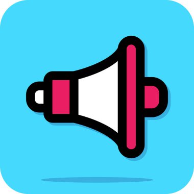 Megafon ikonu vektör illüstrasyonu