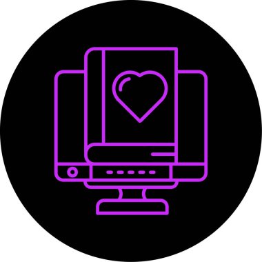 Aşk simgesinin vektör illüstrasyonu