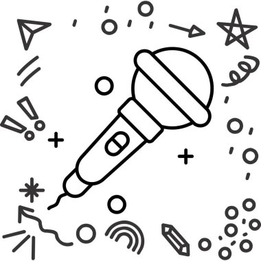 Uydu simgesi beyaz arkaplanda izole edildi. Renkli taslak konsepti. Vektör.