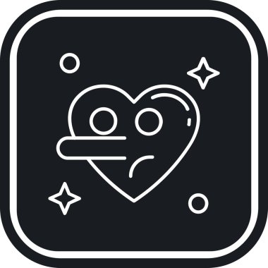 Kalp. Web simgesi basit illüstrasyon