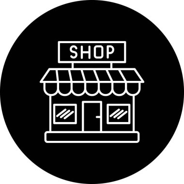 vektör mağaza simgesi çizimi