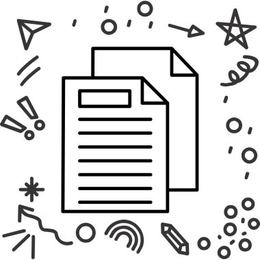 belge simgesi, vektör çizimi