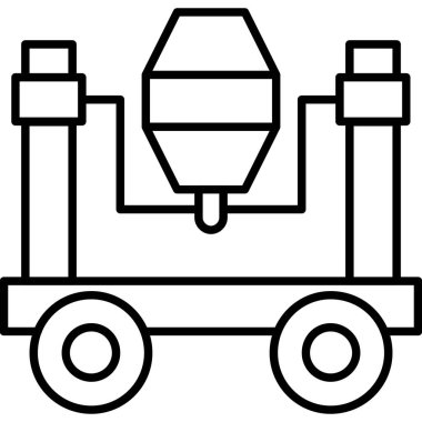 Kamyon ikonu. vektör illüstrasyonu