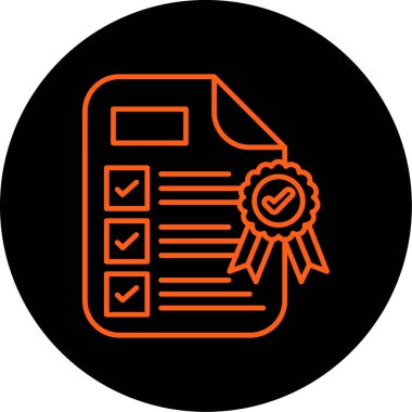 Sertifika web simgesi basit resimleme