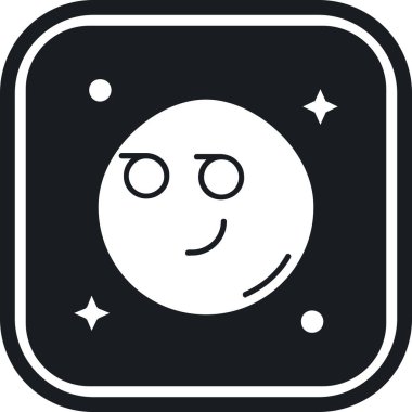 Uzaylı simgesi, basit vektör çizimi