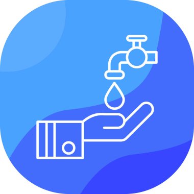 Su. Web simgesi basit illüstrasyon