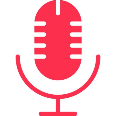 Mikrofon simgesi vektör illüstrasyonu 