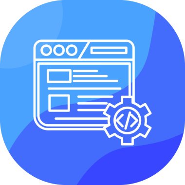 Web tasarım geliştirme simgesi, vektör illüstrasyon tasarımı