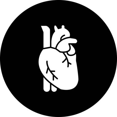 Kalp ikonu vektör illüstrasyonu