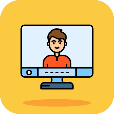 kullanıcı simgesi işaret vektörü çizimi 