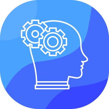 Beyin. Web simgesi basit illüstrasyon