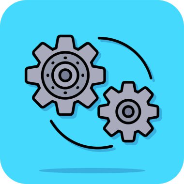 Bir dişli simgesini vektör çizim