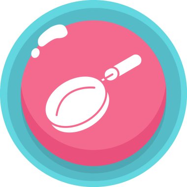 Tava vektör simgesi kızartılıyor. Basit vektör illüstrasyonu