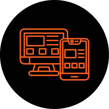 Vektör Mobil simge illüstrasyonu