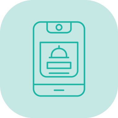 Cep telefonu. Web simgesi basit illüstrasyon