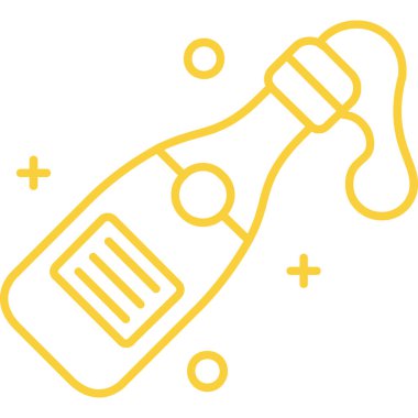 bira şişesi ve çizgi vektör simgesi