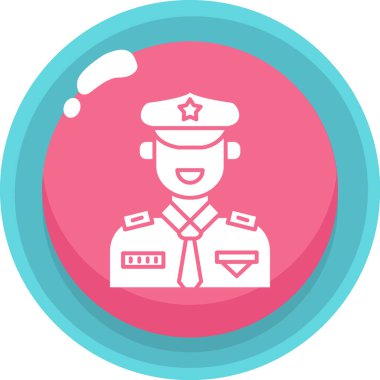 polis simgesi vektör illüstrasyonu