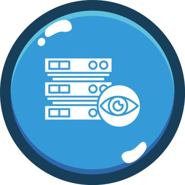 CCTV kamera simgesi, vektör illüstrasyonu