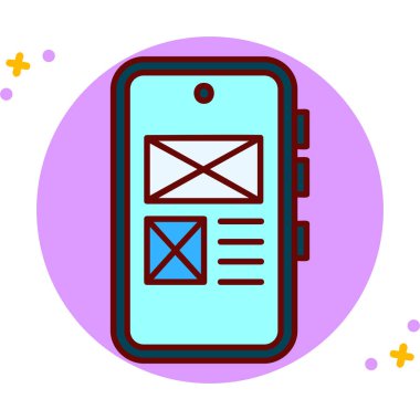 cep telefonu ikonu vektör illüstrasyonu