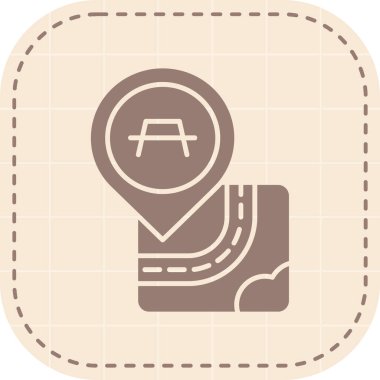 harita simgesi vektör illüstrasyonu