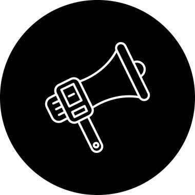 megafon ikonu. Vektör illüstrasyonu