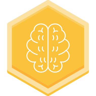 Beyin ikonu. vektör illüstrasyonu