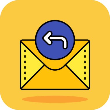 e- posta iletisi harfi renk vektör illüstrasyonu