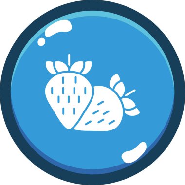 Çilek Ağı simgesi, basit illüstrasyon