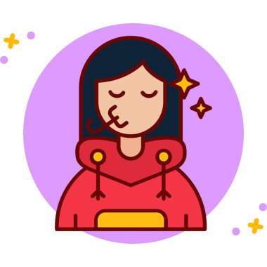 Kışlık elbiseli kız.