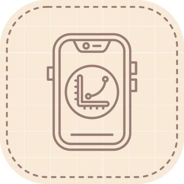 Bir saat simgesinin vektör illüstrasyonu