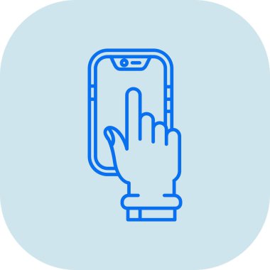 Ekran cep telefonu simgesine dolgulu olarak dokun - taslak biçimi