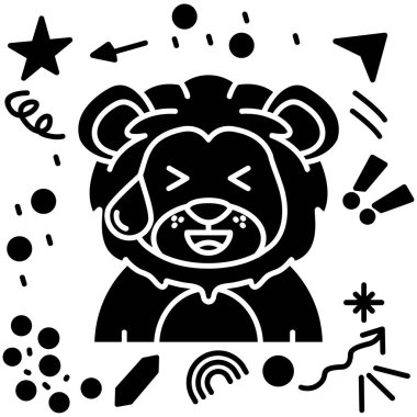 Şirin bir pandanın vektör simgesi