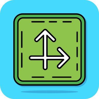 Moda biçimi izole edilmiş arkaplanda yön simgesi