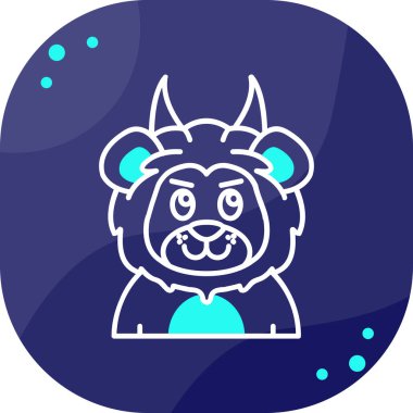 Çizgi domuzu simgesi beyaz arkaplanda izole edildi. Hayvan sembolü. Renkli taslak konsepti. Vektör.