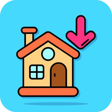 ev simgesi vektör illüstrasyonu