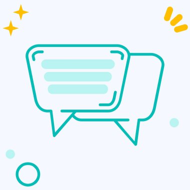 Sohbet simgesi tasarım vektörü