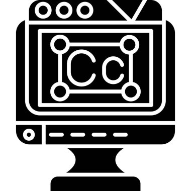 computer display. web icon simple illustration